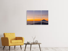 Laden Sie das Bild in den Galerie-Viewer, Leinwandbild 3-teilig Fujisan bei Sonnenuntergang