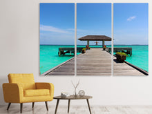 Laden Sie das Bild in den Galerie-Viewer, Leinwandbild 3-teilig Die Freiheit am Meer