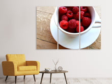 Laden Sie das Bild in den Galerie-Viewer, Leinwandbild 3-teilig Eine Tasse Himbeeren