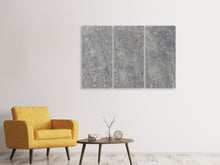 Laden Sie das Bild in den Galerie-Viewer, Leinwandbild 3-teilig Beton Wand