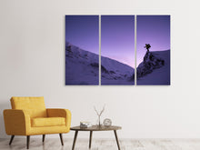 Laden Sie das Bild in den Galerie-Viewer, Leinwandbild 3-teilig Der Schneewanderer
