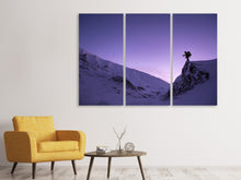 Laden Sie das Bild in den Galerie-Viewer, Leinwandbild 3-teilig Der Schneewanderer