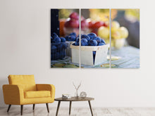Laden Sie das Bild in den Galerie-Viewer, Leinwandbild 3-teilig Schalen mit Obst