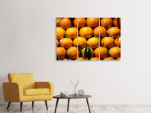 Laden Sie das Bild in den Galerie-Viewer, Leinwandbild 3-teilig Frische Orangen