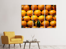 Laden Sie das Bild in den Galerie-Viewer, Leinwandbild 3-teilig Frische Orangen