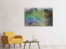 Laden Sie das Bild in den Galerie-Viewer, Leinwandbild 3-teilig Die Kunst hinter dem Glas