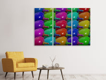 Laden Sie das Bild in den Galerie-Viewer, Leinwandbild 3-teilig Pop Art Paprika