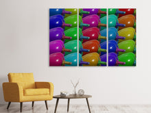 Laden Sie das Bild in den Galerie-Viewer, Leinwandbild 3-teilig Pop Art Paprika