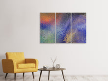 Laden Sie das Bild in den Galerie-Viewer, Leinwandbild 3-teilig Buntes Glas
