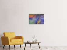 Laden Sie das Bild in den Galerie-Viewer, Leinwandbild 3-teilig Buntes Glas
