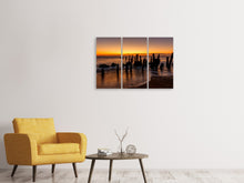 Laden Sie das Bild in den Galerie-Viewer, Leinwandbild 3-teilig Beruhigende Stimmung am Meer