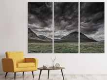 Laden Sie das Bild in den Galerie-Viewer, Leinwandbild 3-teilig Berge in Schottland