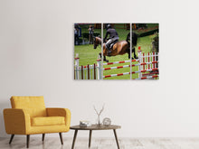 Laden Sie das Bild in den Galerie-Viewer, Leinwandbild 3-teilig Der Springreiter