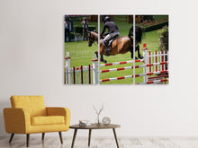 Laden Sie das Bild in den Galerie-Viewer, Leinwandbild 3-teilig Der Springreiter