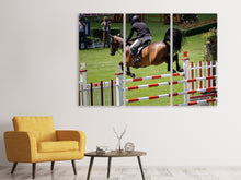 Laden Sie das Bild in den Galerie-Viewer, Leinwandbild 3-teilig Der Springreiter