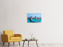 Laden Sie das Bild in den Galerie-Viewer, Leinwandbild 3-teilig 3 Delfine