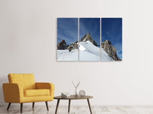 Laden Sie das Bild in den Galerie-Viewer, Leinwandbild 3-teilig Aiguille du Midi