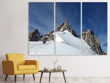 Laden Sie das Bild in den Galerie-Viewer, Leinwandbild 3-teilig Aiguille du Midi