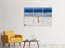 Laden Sie das Bild in den Galerie-Viewer, Leinwandbild 3-teilig Ein Spaziergang am Strand