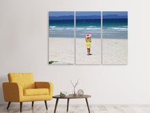 Laden Sie das Bild in den Galerie-Viewer, Leinwandbild 3-teilig Ein Spaziergang am Strand