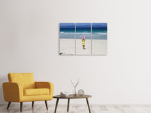 Laden Sie das Bild in den Galerie-Viewer, Leinwandbild 3-teilig Ein Spaziergang am Strand
