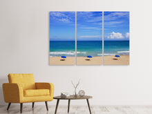 Laden Sie das Bild in den Galerie-Viewer, Leinwandbild 3-teilig Beste Strandlage