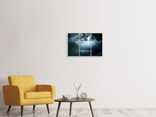 Laden Sie das Bild in den Galerie-Viewer, Leinwandbild 3-teilig Vorsicht Ufo