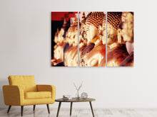 Laden Sie das Bild in den Galerie-Viewer, Leinwandbild 3-teilig Tempel in Bangkok