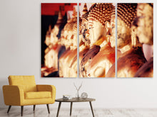 Laden Sie das Bild in den Galerie-Viewer, Leinwandbild 3-teilig Tempel in Bangkok