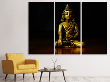 Laden Sie das Bild in den Galerie-Viewer, Leinwandbild 3-teilig Tempel Buddha