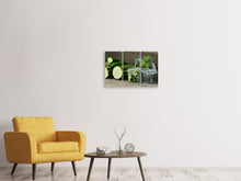 Laden Sie das Bild in den Galerie-Viewer, Leinwandbild 3-teilig Zucchinis und Gurken