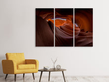 Laden Sie das Bild in den Galerie-Viewer, Leinwandbild 3-teilig Fantastischer Antelope canyon