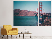 Laden Sie das Bild in den Galerie-Viewer, Leinwandbild 3-teilig An der Golden Gate