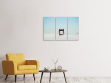 Laden Sie das Bild in den Galerie-Viewer, Leinwandbild 3-teilig Golden Gate im Nebel