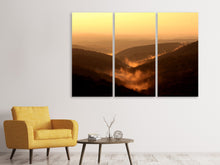 Laden Sie das Bild in den Galerie-Viewer, Leinwandbild 3-teilig Lichtstimmung in den Bergen