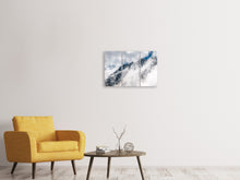 Laden Sie das Bild in den Galerie-Viewer, Leinwandbild 3-teilig Bergsicht mit Wolken