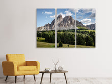 Laden Sie das Bild in den Galerie-Viewer, Leinwandbild 3-teilig Imposante Berglandschaft