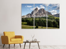 Laden Sie das Bild in den Galerie-Viewer, Leinwandbild 3-teilig Imposante Berglandschaft