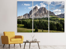 Laden Sie das Bild in den Galerie-Viewer, Leinwandbild 3-teilig Imposante Berglandschaft