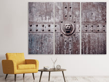 Laden Sie das Bild in den Galerie-Viewer, Leinwandbild 3-teilig Kunstvolles Tor