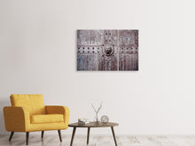 Laden Sie das Bild in den Galerie-Viewer, Leinwandbild 3-teilig Kunstvolles Tor