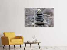 Laden Sie das Bild in den Galerie-Viewer, Leinwandbild 3-teilig Steinstapel Schaf