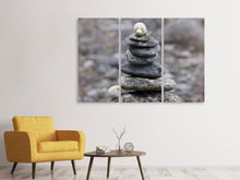 Laden Sie das Bild in den Galerie-Viewer, Leinwandbild 3-teilig Steinstapel Schaf