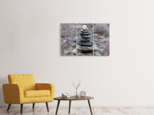 Laden Sie das Bild in den Galerie-Viewer, Leinwandbild 3-teilig Steinstapel Schaf