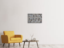 Laden Sie das Bild in den Galerie-Viewer, Leinwandbild 3-teilig Mauer aus Natur Steinen