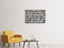 Laden Sie das Bild in den Galerie-Viewer, Leinwandbild 3-teilig Mauer aus Natur Steinen