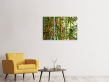 Laden Sie das Bild in den Galerie-Viewer, Leinwandbild 3-teilig Wilder Bambus