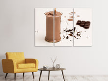 Laden Sie das Bild in den Galerie-Viewer, Leinwandbild 3-teilig Süsser Schokoladen Smoothie