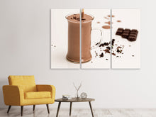 Laden Sie das Bild in den Galerie-Viewer, Leinwandbild 3-teilig Süsser Schokoladen Smoothie