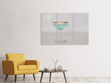 Laden Sie das Bild in den Galerie-Viewer, Leinwandbild 3-teilig Winter Cocktail